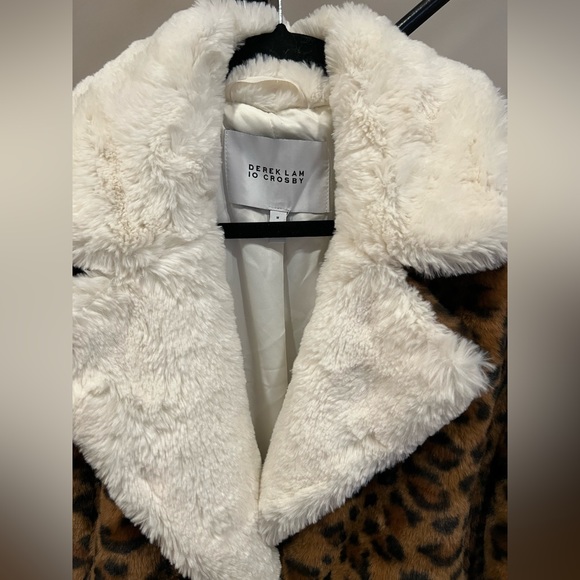 NWOT Derek Lam 10 Crosby Leopard print collared jacket - Picture 8 of 8